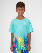 Load image into Gallery viewer, Aqua Printed Jr. V-Neck Tee- Melbourne